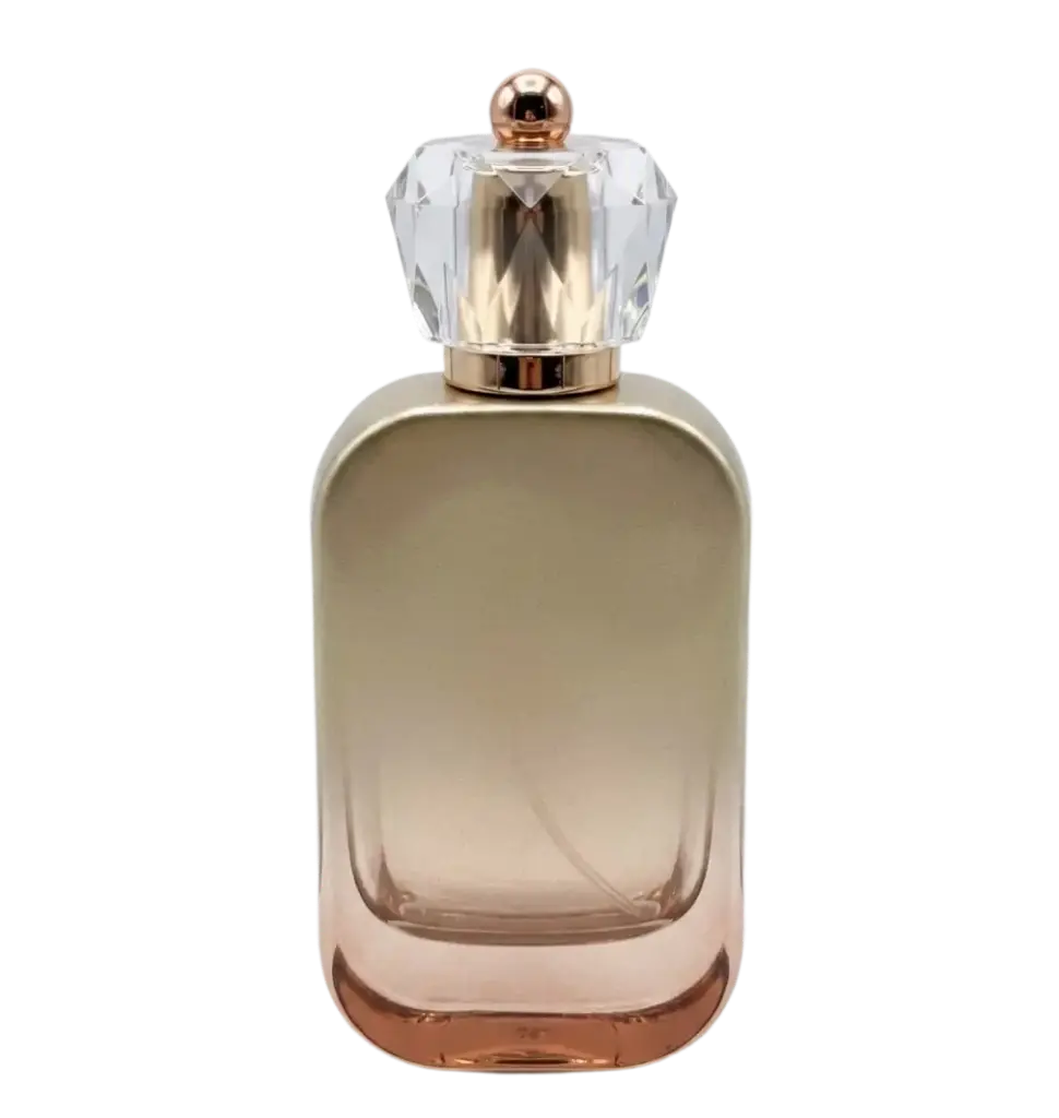 Chai Thủy Tinh Chữ Nhật Dẹp Sơn Ngoài Màu Đồng 30ml