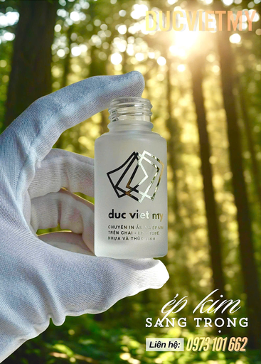 Chai Thuỷ Tinh 30ml Ép Kim Màu Vàng