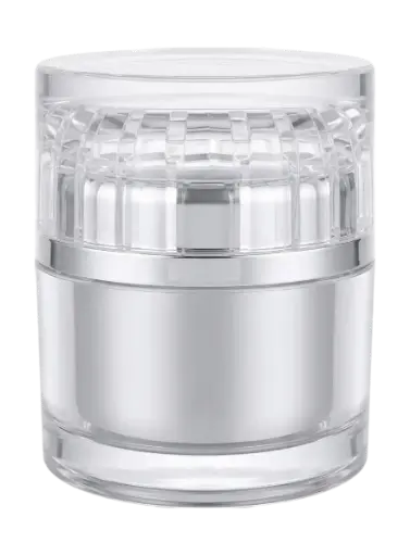 Hũ Nhựa Thân Bạc Nắp Sọc 15g